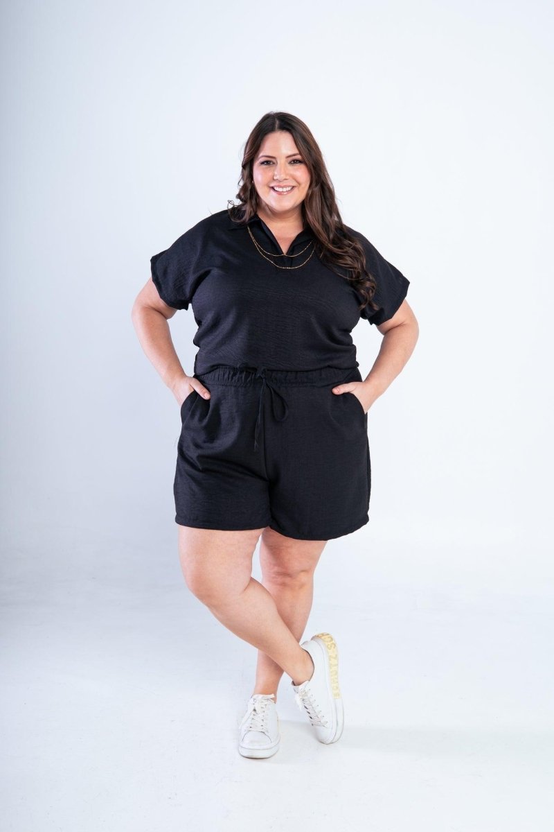 Conjunto Salvador - Bermuda e Blusa em Linho Light