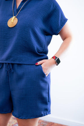 Conjunto Salvador - Bermuda e Blusa em Linho Light