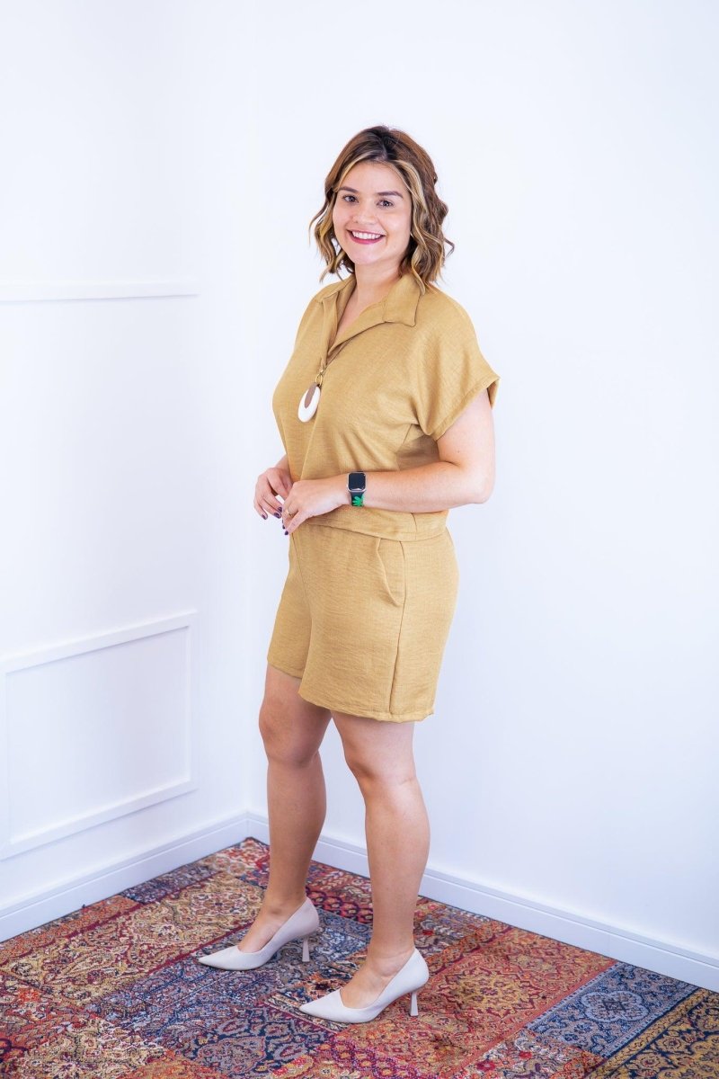 Conjunto Salvador - Bermuda e Blusa em Linho Light