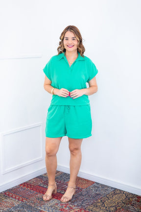 Conjunto Salvador - Bermuda e Blusa em Linho Light