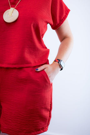 Conjunto Salvador - Bermuda e Blusa em Linho Light