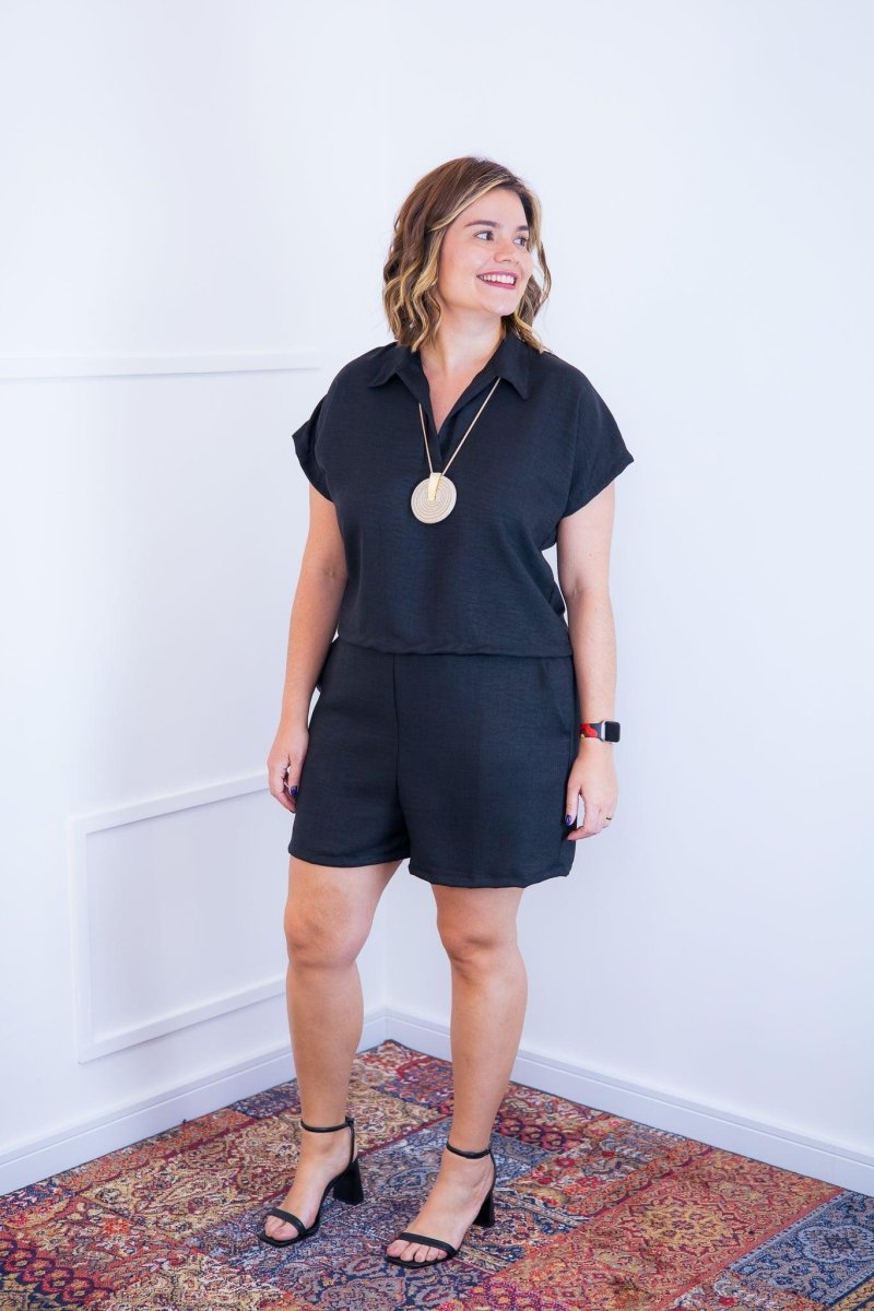 Conjunto Salvador - Bermuda e Blusa em Linho Light