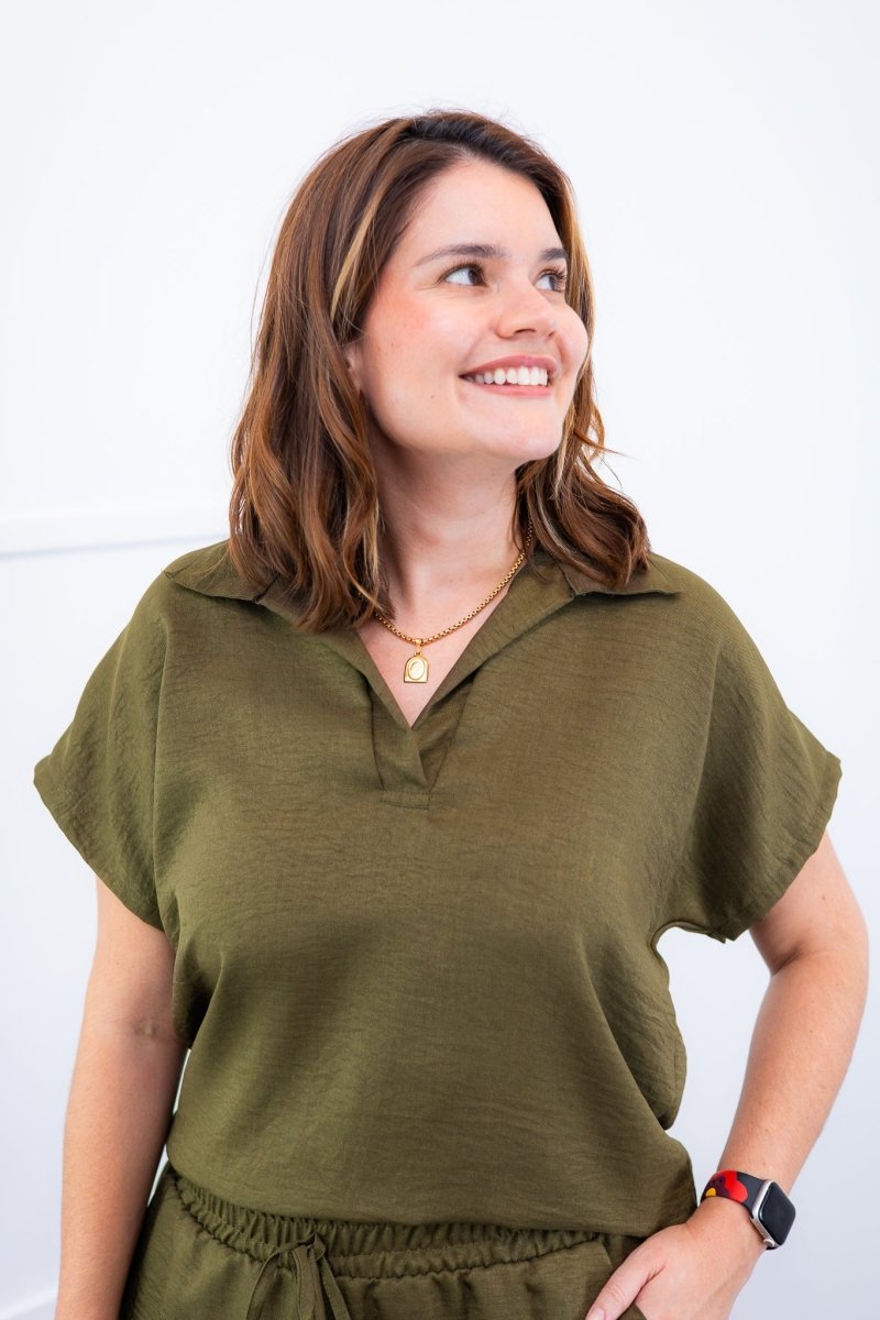 Conjunto Salvador - Bermuda e Blusa em Linho Light