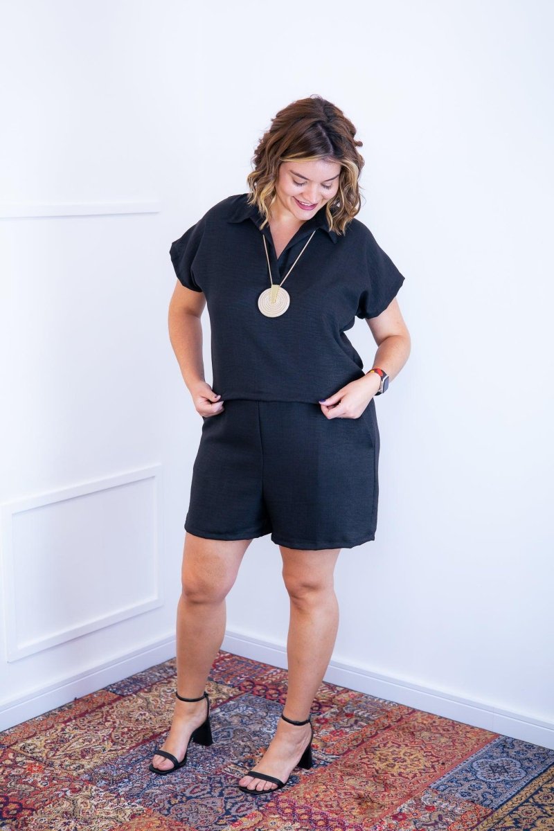 Conjunto Salvador - Bermuda e Blusa em Linho Light