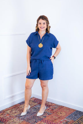 Conjunto Salvador - Bermuda e Blusa em Linho Light