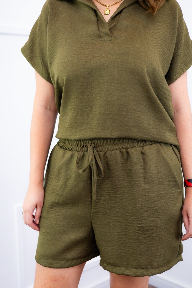 Conjunto Salvador - Bermuda e Blusa em Linho Light