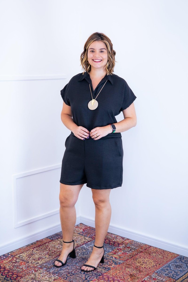 Conjunto Salvador - Bermuda e Blusa em Linho Light