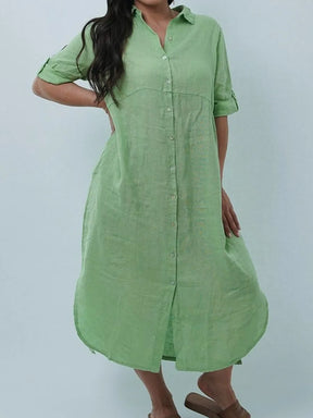 Chemise Giovana Lisa Longa e Mullet Linho Italiano