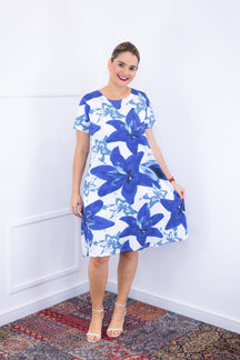 Vestido Sara - Malha Confort Deluxe Midi com Mangas e Bolsos