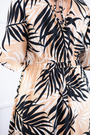 Vestido Sabrina - Decote V Manga Morcego em Viscolinho