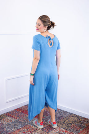 Macacão Origem - Gola Redonda com Barra Triangular em Viscolycra