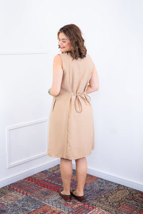 Vestido Vanessa – Midi Regata Ajustável em Viscose Marrant