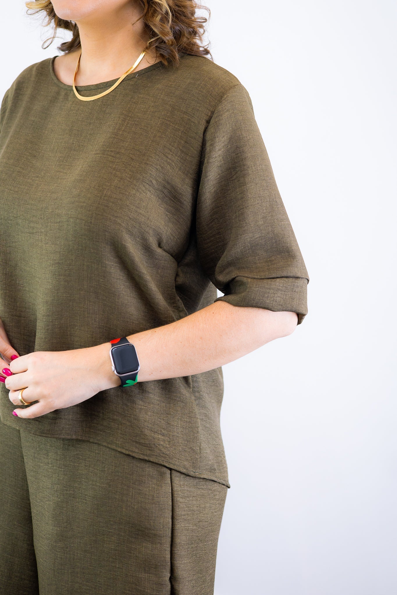 Conjunto Dulce –  Blusa Oversized e Bermuda com Bolsos em Linho Light