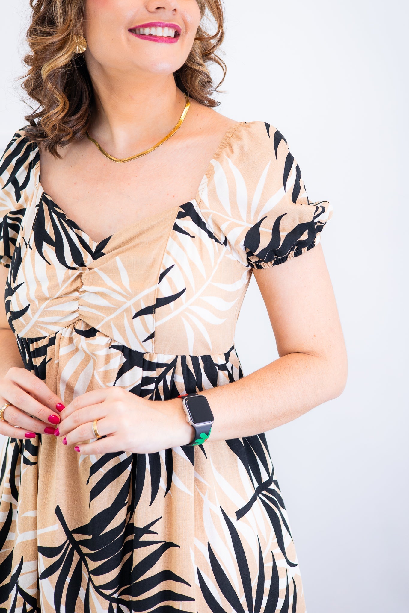 Vestido Longo Cecília – Manga Ciganinha em Viscolinho com Bolsos Laterais