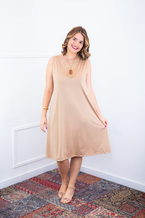 Vestido Sofia - Malha Confort Regata Midi