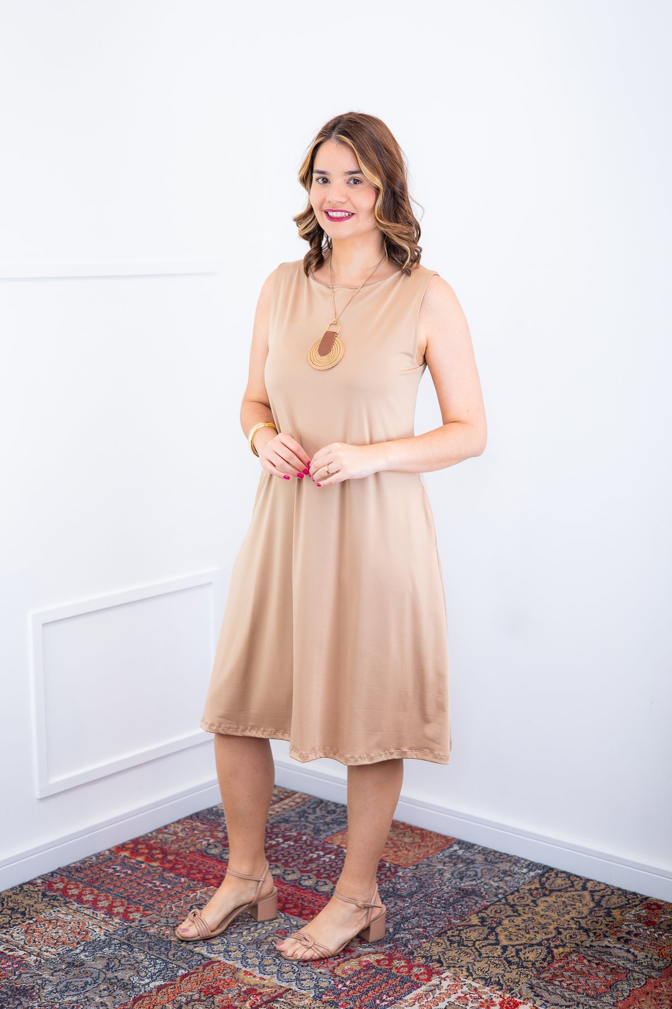 Vestido Sofia - Malha Confort Regata Midi
