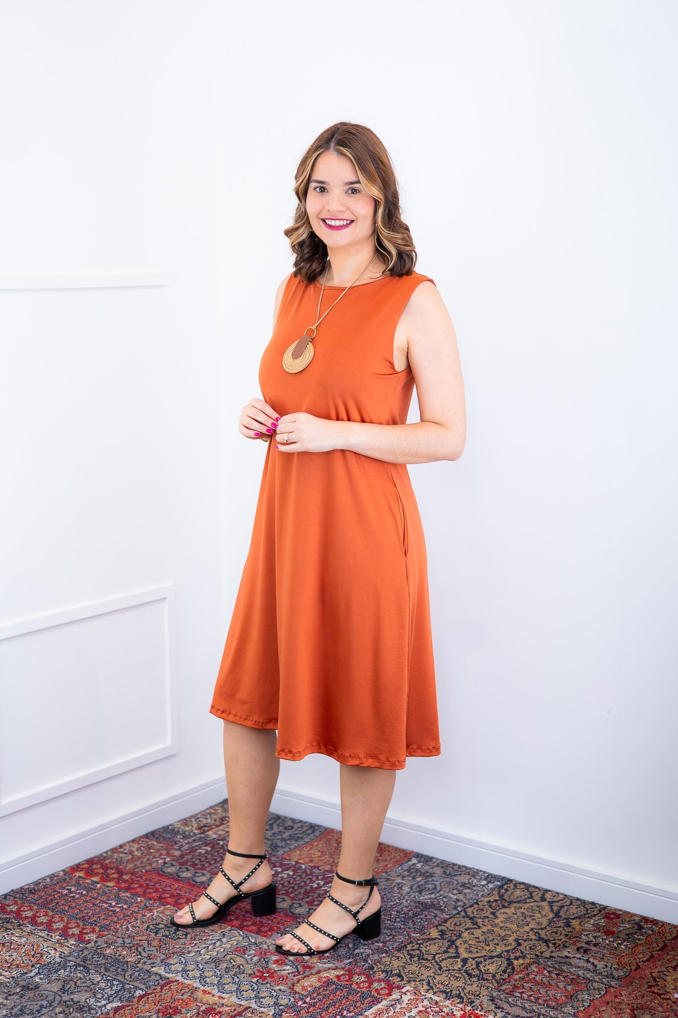 Vestido Sofia - Malha Confort Regata Midi