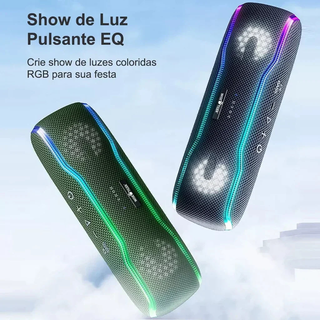 WiseTiger Turbo - Caixa de Som Bluetooth à Prova D'Água IPX7