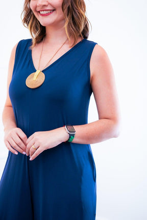 Macacão Aurora - Regata Decote V em Malha Confort