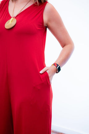 Macacão Aurora - Regata Decote V em Malha Confort