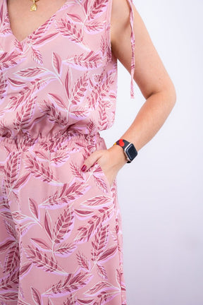 Macacão Caribe - Pantalona em Crepe com Decote V