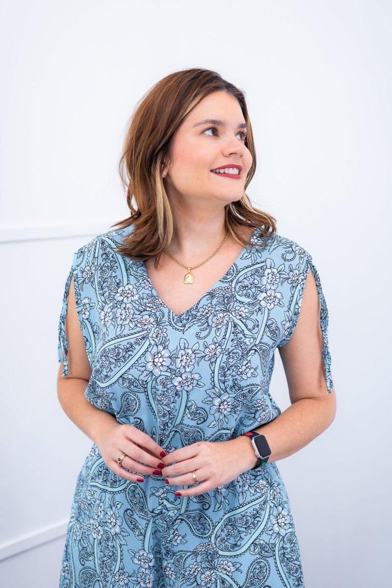 Macacão Caribe - Pantalona em Crepe com Decote V