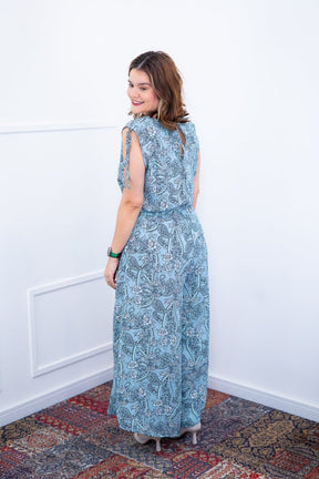 Macacão Caribe - Pantalona em Crepe com Decote V