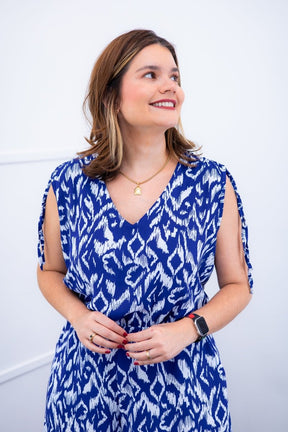 Macacão Caribe - Pantalona em Crepe com Decote V