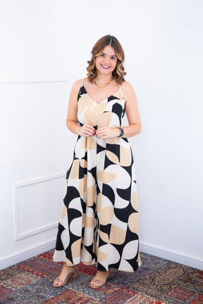 Macacão Grécia – Pantalona em Crepe com Alça Ajustável