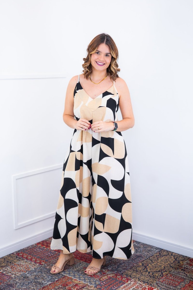 Macacão Grécia – Pantalona em Crepe com Alça Ajustável