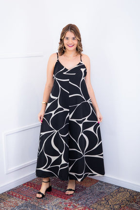 Macacão Grécia – Pantalona em Crepe com Alça Ajustável