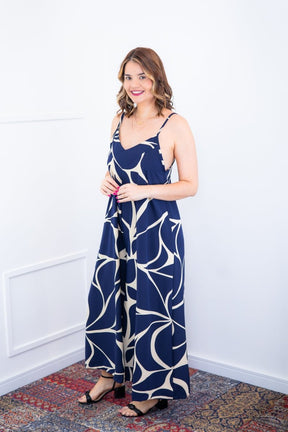 Macacão Grécia – Pantalona em Crepe com Alça Ajustável