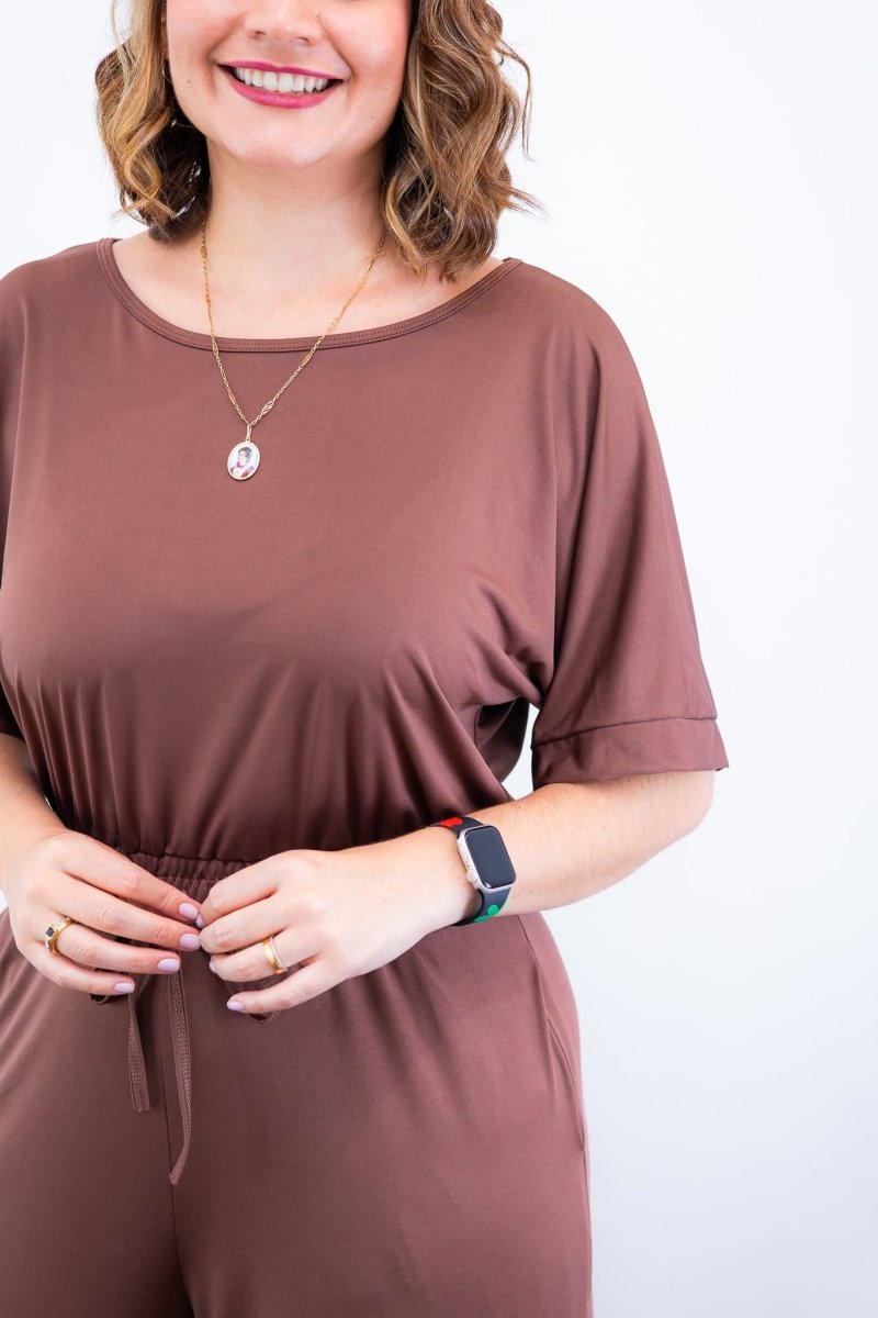 Macacão Isadora - Manga Japonesa com Calça Pantalona