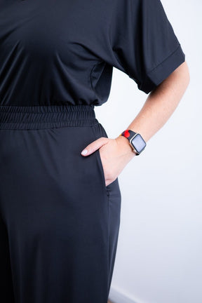 Macacão Isadora - Manga Japonesa com Calça Pantalona