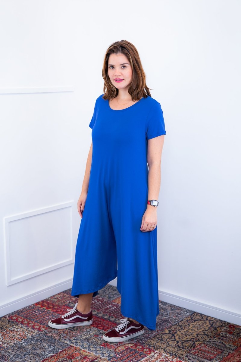 Macacão Origem - Gola Redonda com Barra Triangular em Viscolycra