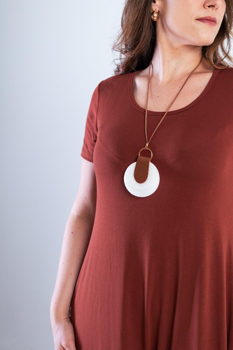 Macacão Origem - Gola Redonda com Barra Triangular em Viscolycra