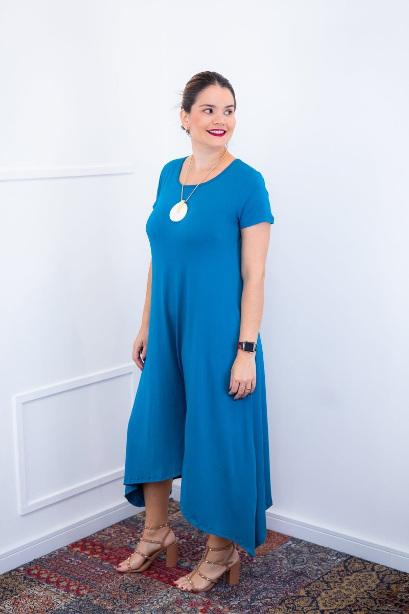 Macacão Origem - Gola Redonda com Barra Triangular em Viscolycra