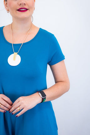 Macacão Origem - Gola Redonda com Barra Triangular em Viscolycra