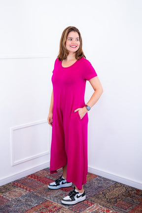 Macacão Origem - Gola Redonda com Barra Triangular em Viscolycra