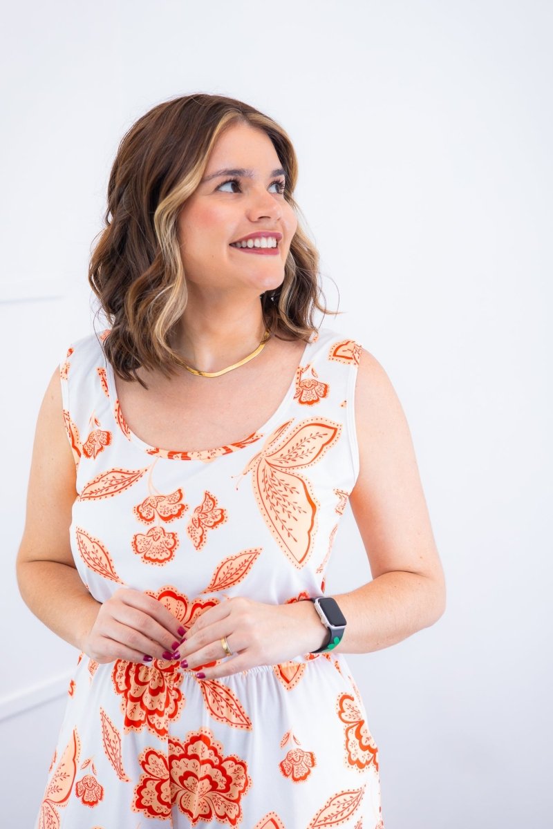 Macaquinho Dani - Regata com Bolsos Midi em Malha Confort Deluxe