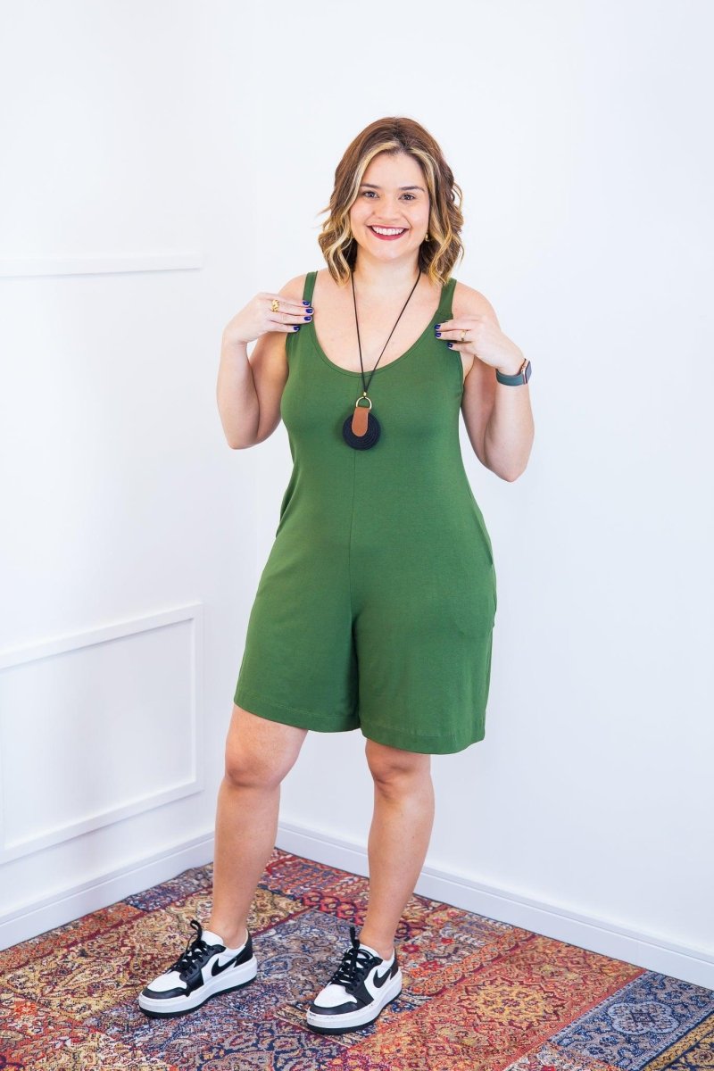 Macaquinho Kate - Midi Alça Larga