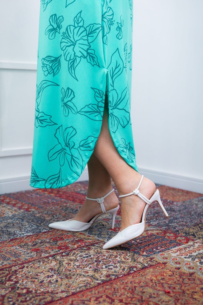 Vestido Antonella – Decote V com Fendas Laterais em Malha Confort Deluxe