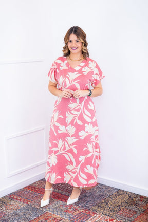 Vestido Antonella – Decote V com Fendas Laterais em Malha Confort Deluxe