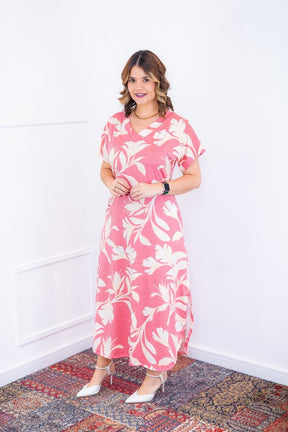 Vestido Antonella – Decote V com Fendas Laterais em Malha Confort Deluxe