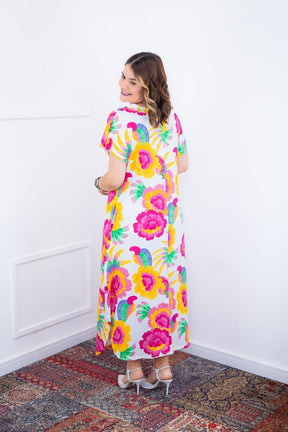 Vestido Antonella – Decote V com Fendas Laterais em Malha Confort Deluxe