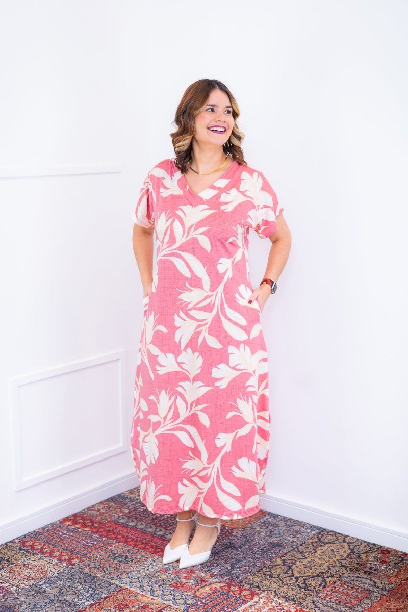 Vestido Antonella – Decote V com Fendas Laterais em Malha Confort Deluxe