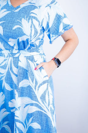 Vestido Letícia – Midi com Gola V em Malha Confort Deluxe