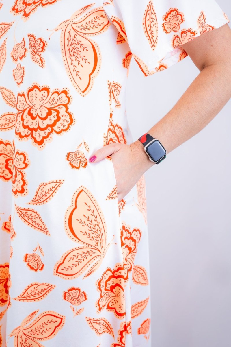 Vestido Letícia – Midi com Gola V em Malha Confort Deluxe