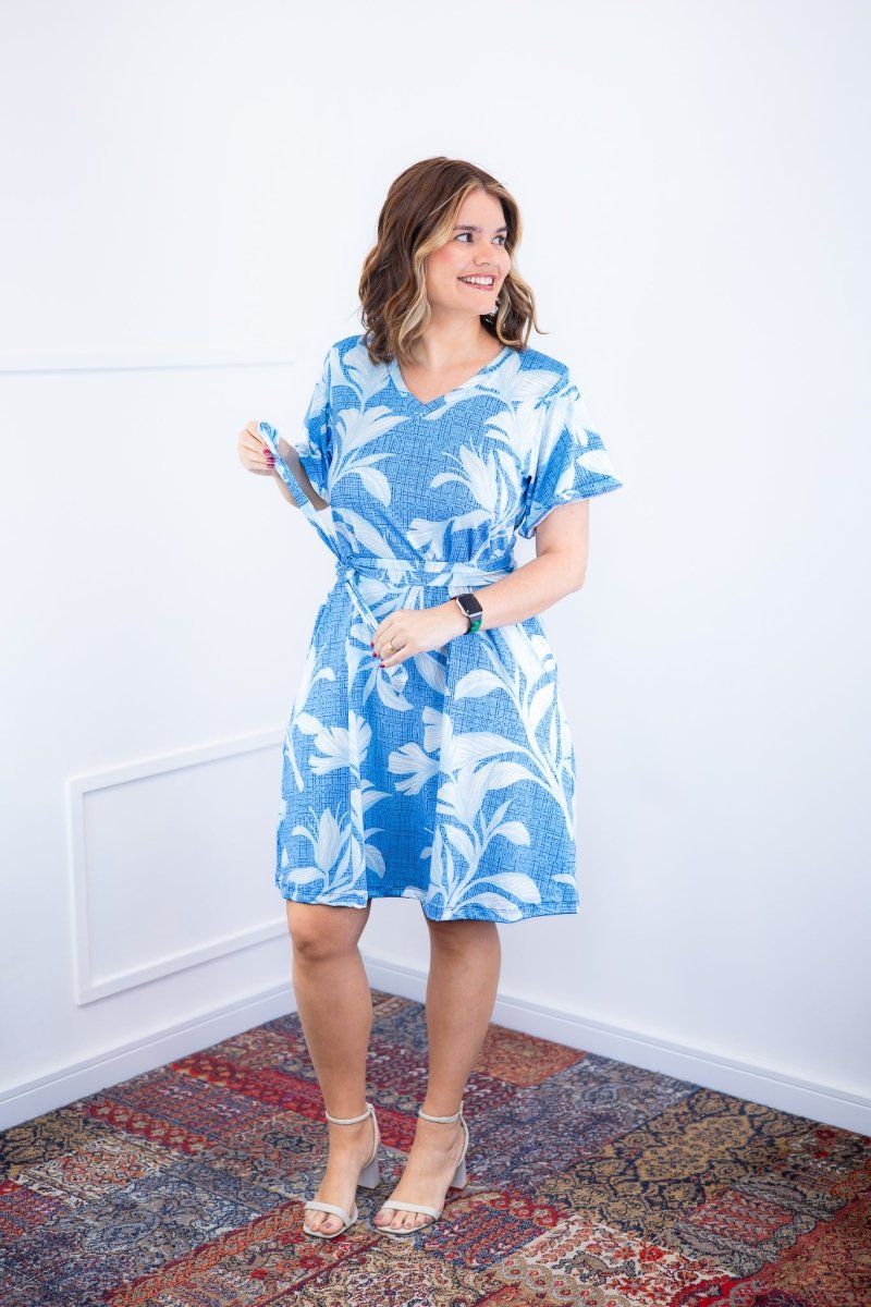 Vestido Letícia – Midi com Gola V em Malha Confort Deluxe