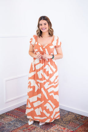 Vestido Longo Cecília – Manga Ciganinha em Viscolinho com Bolsos Laterais